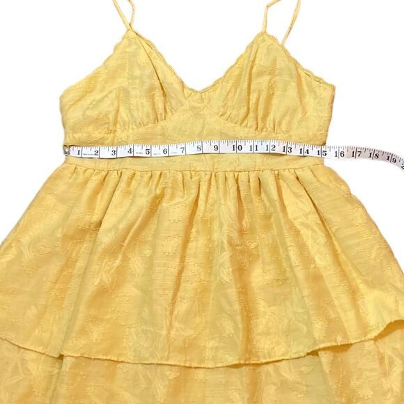 Wild Fable Gold Fit And Flare Tiered Dress, Size M, NWT - Picture 8 of 11